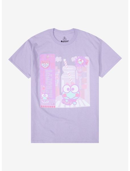 Keroppi Tokyo Pastel Purple Boyfriend Fit Girls T-Shirt Girls Tees