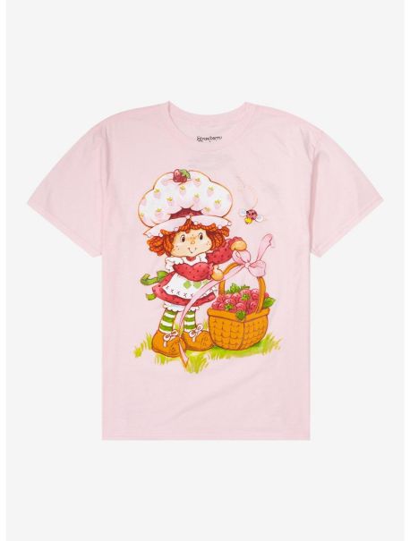 Girls Strawberry Shortcake Double-Sided Boyfriend Fit Girls T-Shirt Tees