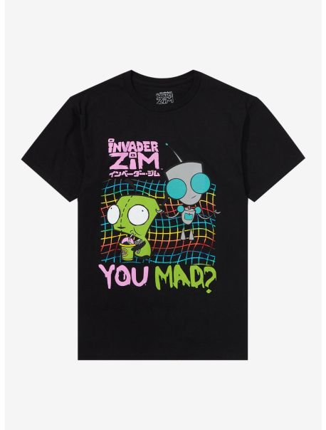 Girls Invader Zim You Mad Gir Boyfriend Fit Girls T-Shirt Tees