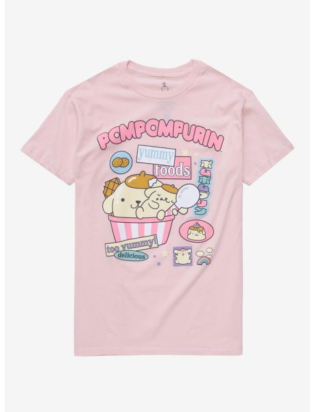 Tees Pompompurin Yummy Foods Boyfriend Fit Girls T-Shirt Girls
