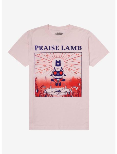 Cult Of The Lamb Praise Lamb Boyfriend Fit Girls T-Shirt Tees Girls