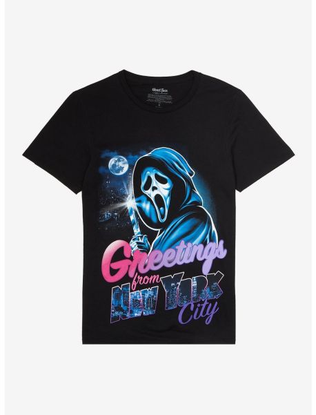 Scream Ghost Face New York Boyfriend Fit Girls T-Shirt Girls Tees