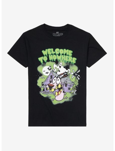 Tees Courage The Cowardly Dog Welcome Ghost Boyfriend Fit Girls T-Shirt Girls