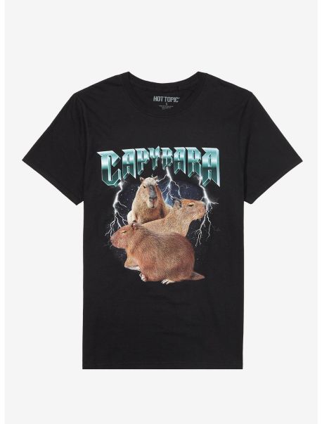 Girls Tees Capybara Metal Boyfriend Fit Girls T-Shirt