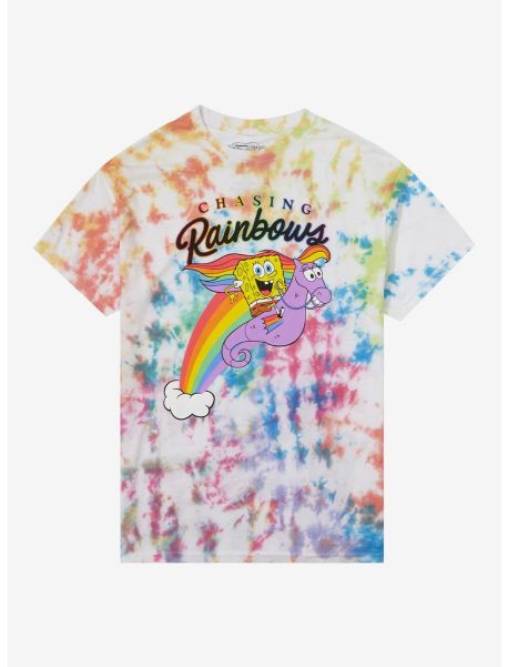 Tees Spongebob Squarepants Chasing Rainbows Tie-Dye T-Shirt Girls