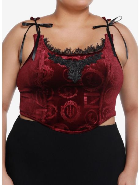 Girls Interview With The Vampire Velvet Lace Girls Corset Plus Size Tops