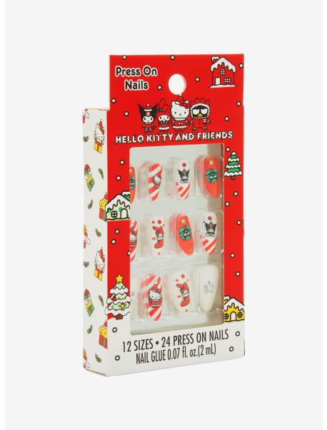 Hello Kitty And Friends Holiday Faux Nail Set Girls Beauty