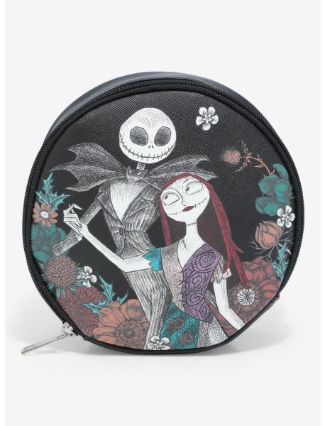 Beauty The Nightmare Before Christmas Floral Circle Makeup Bag Girls