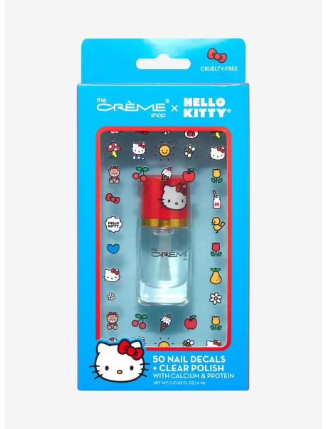 Girls The Creme Shop Hello Kitty Nail Decals & Clear Polish Beauty