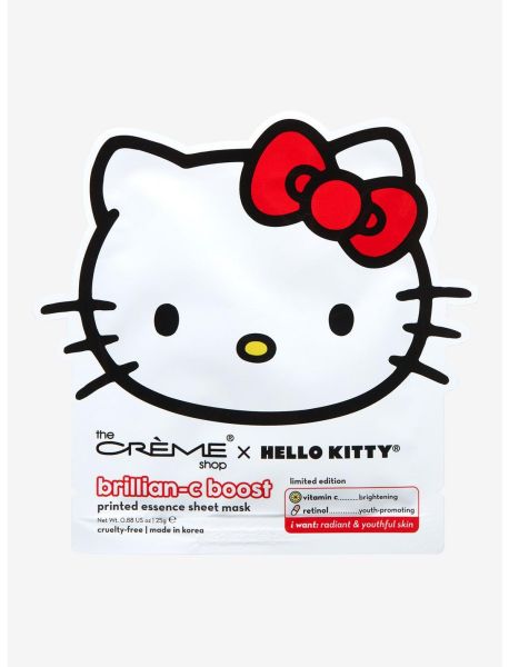 Girls Beauty The Creme Shop Hello Kitty Brillian-C Boost Facial Sheet Mask