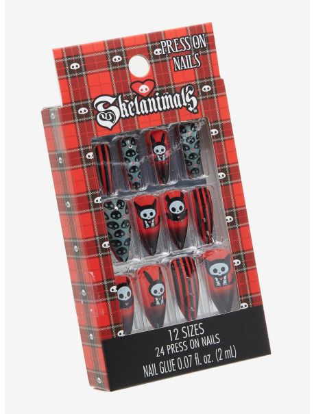 Girls Beauty Skelanimals Faux Nail Set