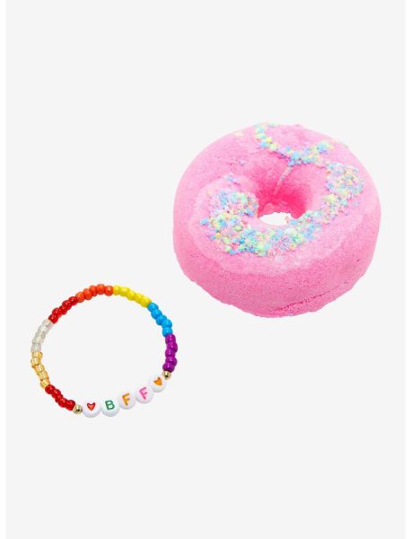 Beauty Pink Donut Bath Bomb With Bracelet Girls