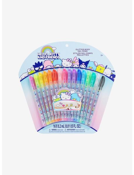 Hello Kitty And Friends Glitter Body Gel Pen Set Girls Beauty