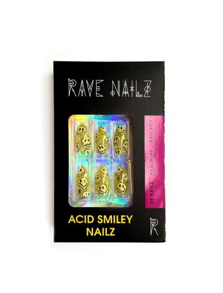 Girls Rave Nailz Acid Smiley Nailz Beauty