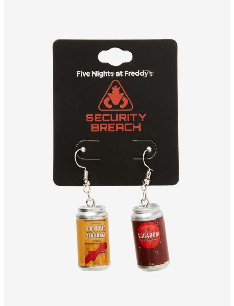 Five Nights At Freddy's: Security Breach Soda Mismatched Earrings Girls Jewelry