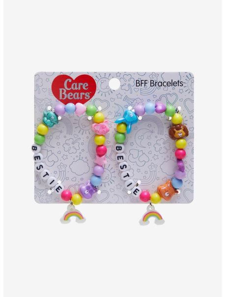 Girls Jewelry Care Bears Cousins Rainbow Best Friend Beaded Bracelet Set