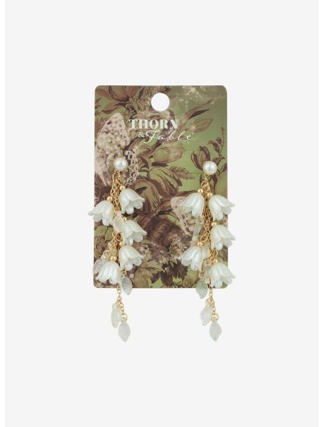 Jewelry Thorn & Fable Floral Pearl Drop Earrings Girls