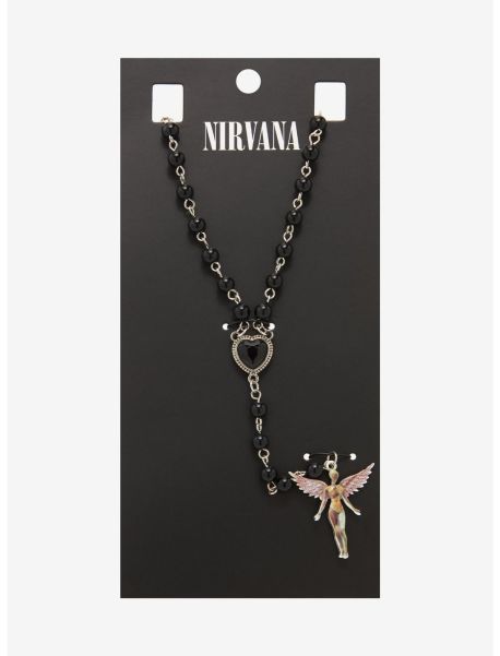Girls Nirvana In Utero Angel Rosary Necklace Jewelry