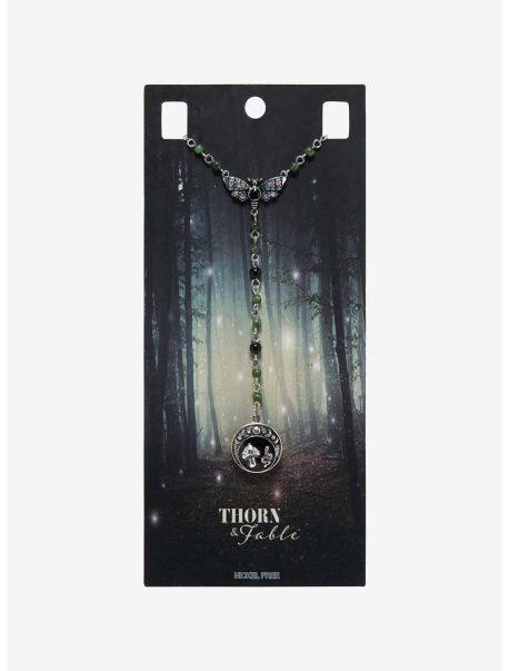 Girls Jewelry Thorn & Fable Dark Forest Locket Rosary Necklace