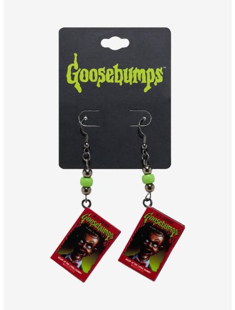 Girls Jewelry Goosebumps Living Dummy Book 3D Drop Earrings