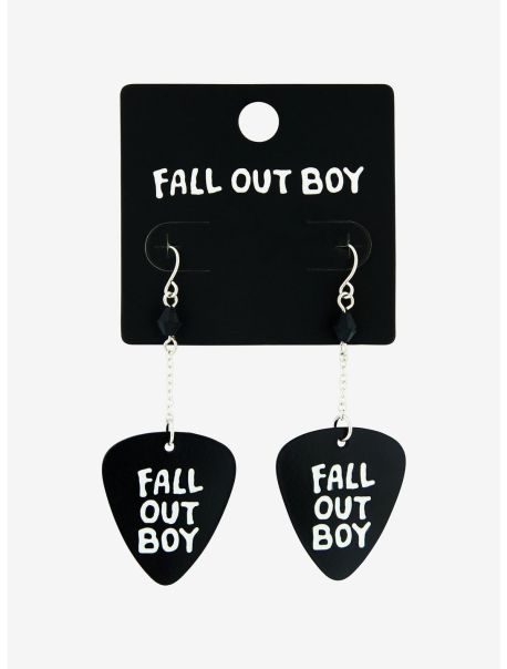 Girls Jewelry Fall Out Boy Guitar Pick Drop Earrings