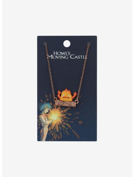 Jewelry Studio Ghibli Howl's Moving Castle Calcifer Log Pendant Necklace Girls