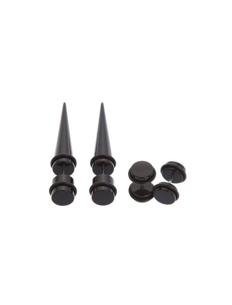 Black Faux Taper And Plug 4 Pack Girls Jewelry