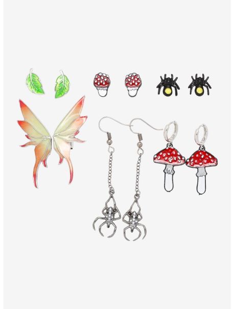 Fairies By Trick Charm & Hoop Earring Set Girls Jewelry