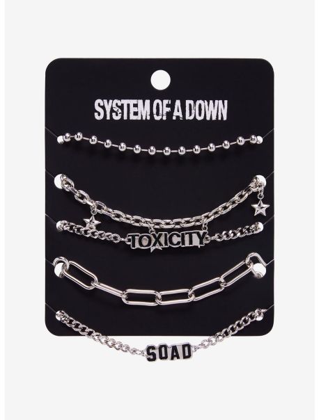 System Of A Down Toxicity Chain Bracelet Set Jewelry Girls