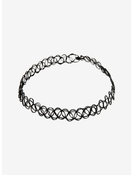 Jewelry Girls Black Basic Tattoo Choker