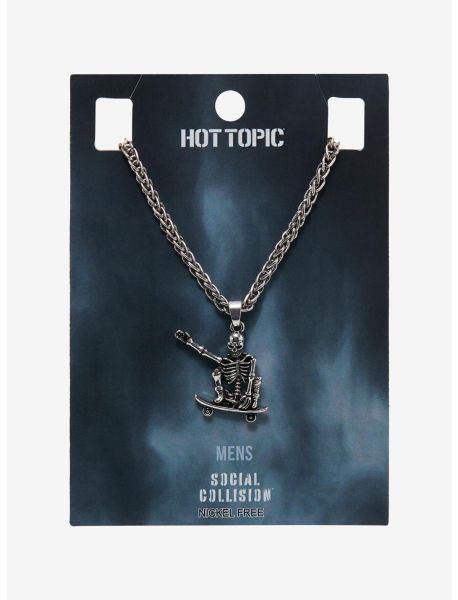 Girls Jewelry Social Collision Skeleton Skater Guys Necklace