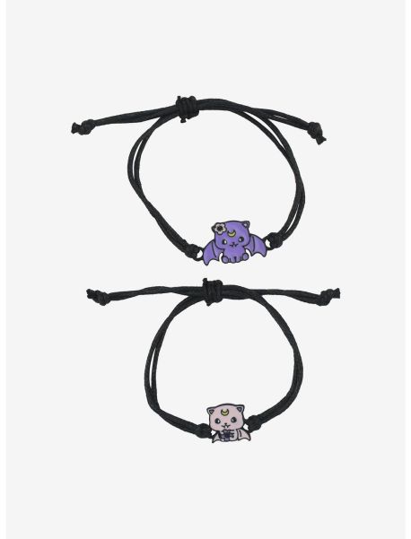 Cosmic Aura Pastel Bat Best Friend Cord Bracelet Set Jewelry Girls