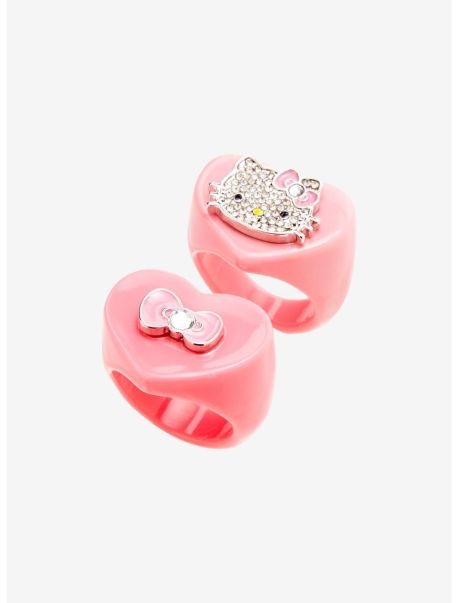 Jewelry Girls Hello Kitty Bow Chunky Ring Set