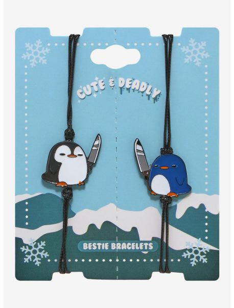 Penguin Weapon Best Friend Cord Bracelet Set Girls Jewelry