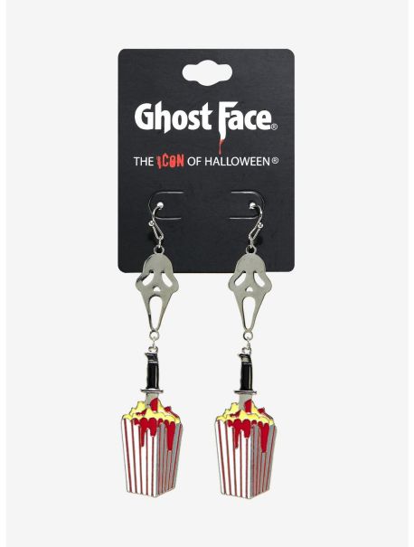 Girls Jewelry Scream Ghost Face Popcorn Earrings