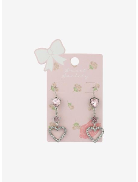 Girls Jewelry Sweet Society Bling Heart Star Drop Earrings