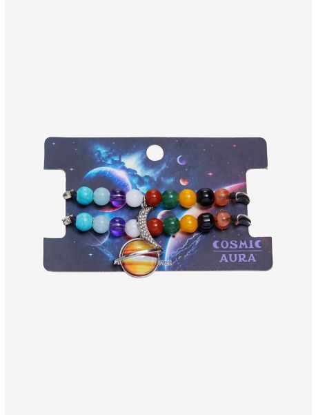 Jewelry Cosmic Aura Planet Beads Best Friend Cord Bracelet Set Girls