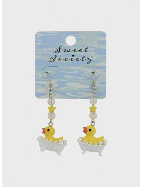 Jewelry Rubber Duck Bathtub Drop Earrings Girls