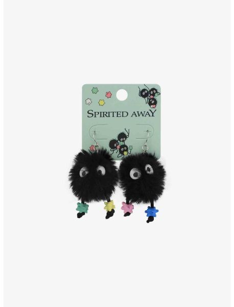 Studio Ghibli Spirited Away Soot Sprite Fuzzy Drop Earrings Girls Jewelry