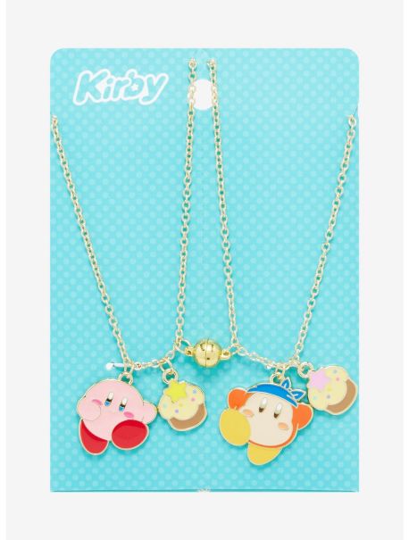 Kirby Waddle Dee Cupcake Best Friend Necklace Set Girls Jewelry