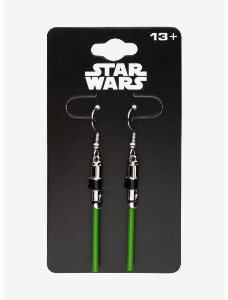 Girls Star Wars Yoda Lightsaber Drop Earrings Jewelry