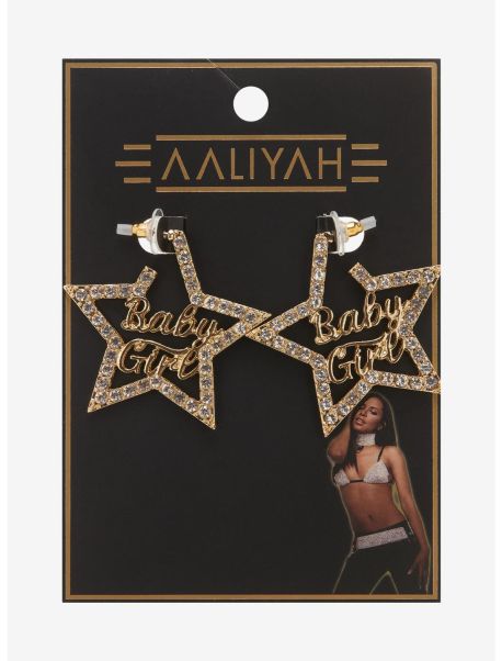 Girls Jewelry Aaliyah Baby Girl Rhinestone Star Earrings