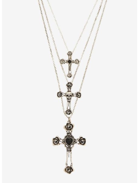 Girls Crosses Necklace Set Jewelry