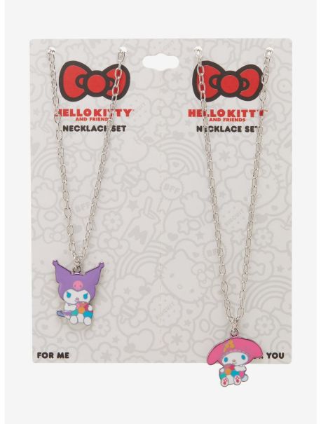 Jewelry Girls My Melody & Kuromi Pool Party Best Friend Necklace Set