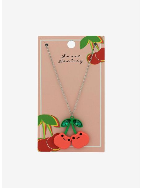 Girls Sweet Society Cherry Frog Necklace Jewelry