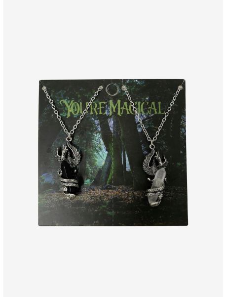 Girls Jewelry Dragon Crystal Best Friend Necklace Set