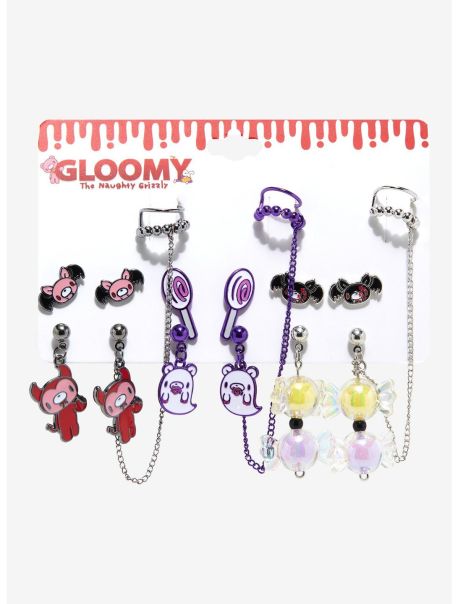 Gloomy Bear Cuff Earring Set Girls Jewelry