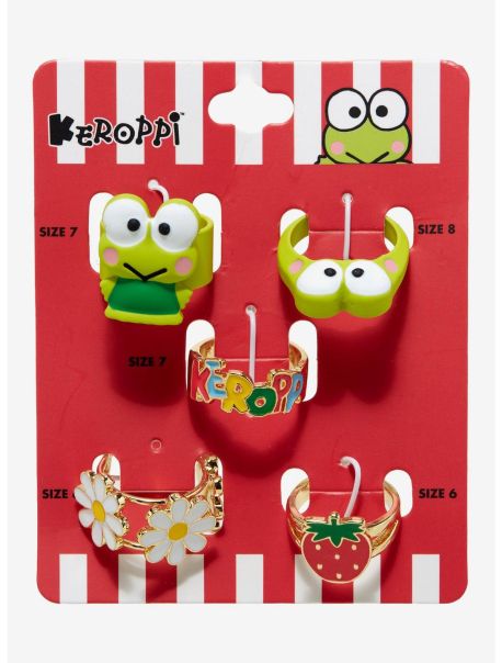 Girls Jewelry Keroppi Strawberry Figural Ring Set