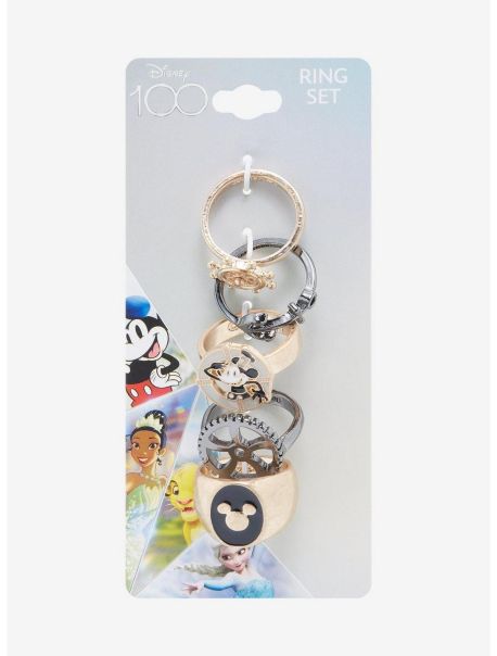 Jewelry Disney100 Mickey Mouse Steamboat Willie Ring Set Girls