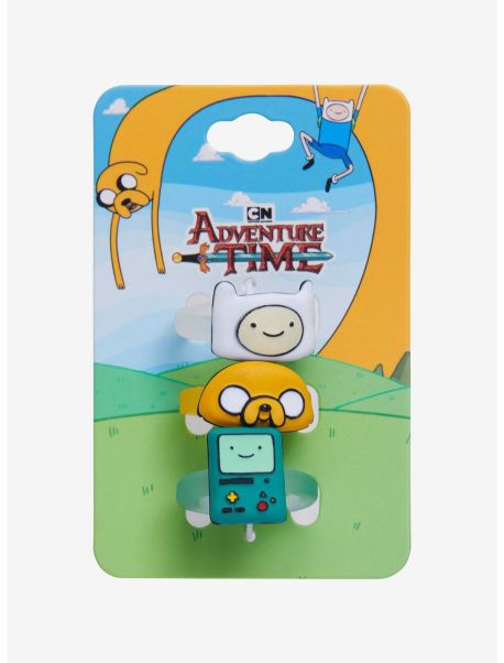 Girls Adventure Time Figural Ring Set Jewelry